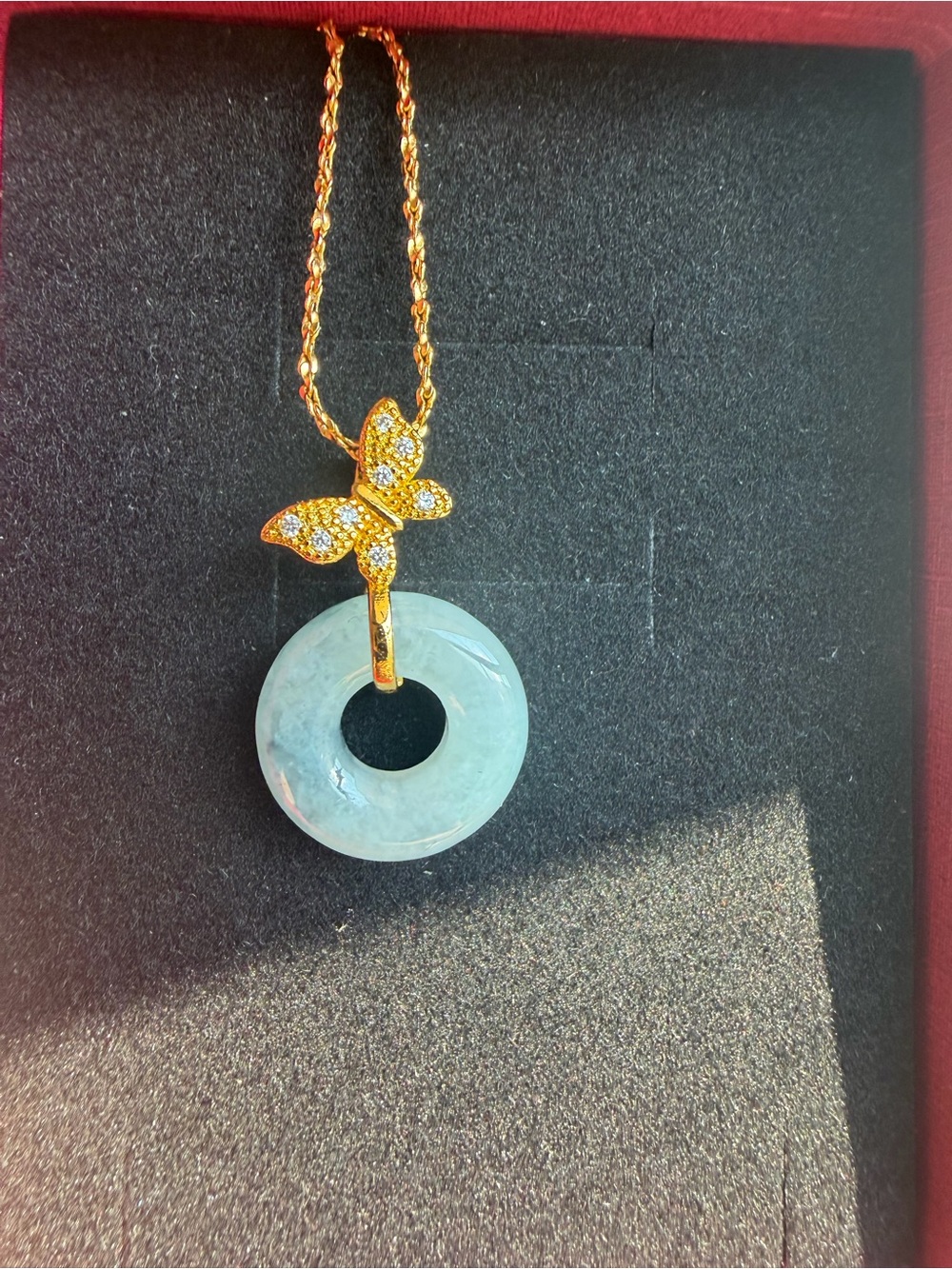 Natural Burmese Type A Jadeite Donut Pendant